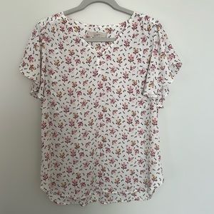 Loft flower and leaf blouse